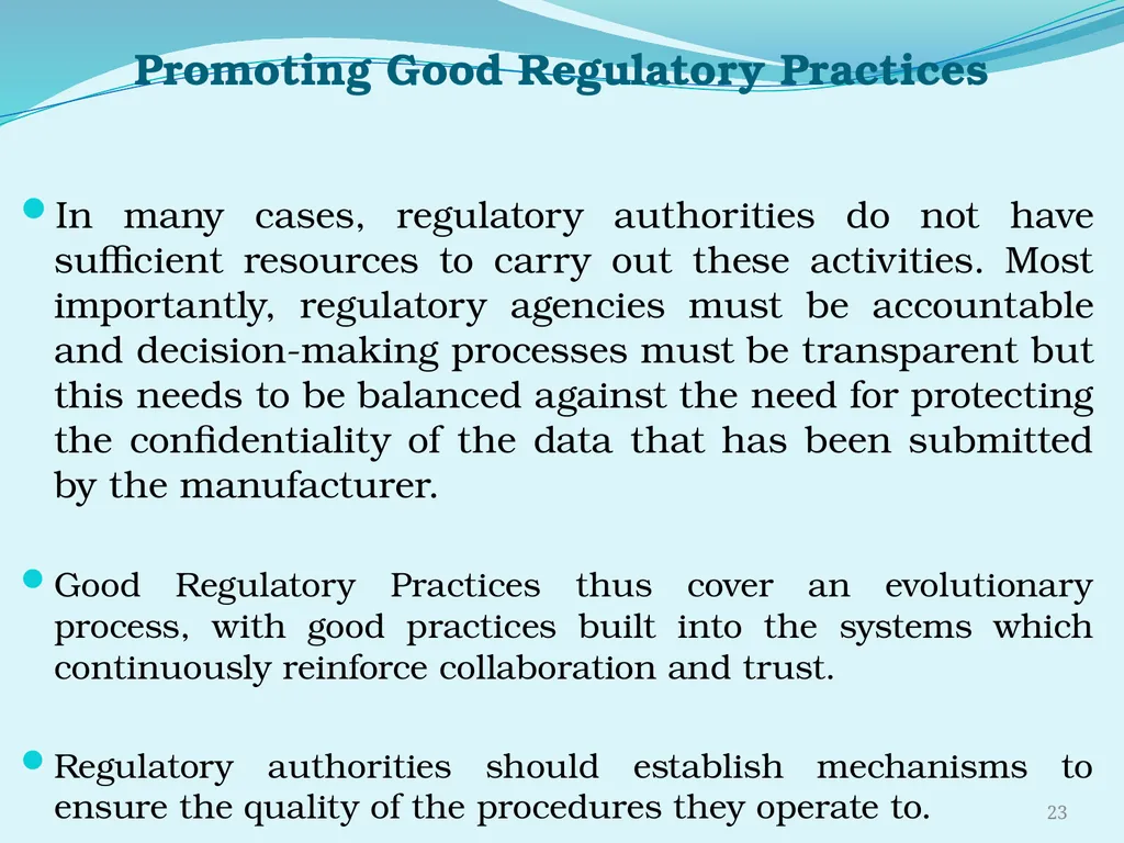 Regulating the Pharmaceutical Sector - Current - slide 23 of 61