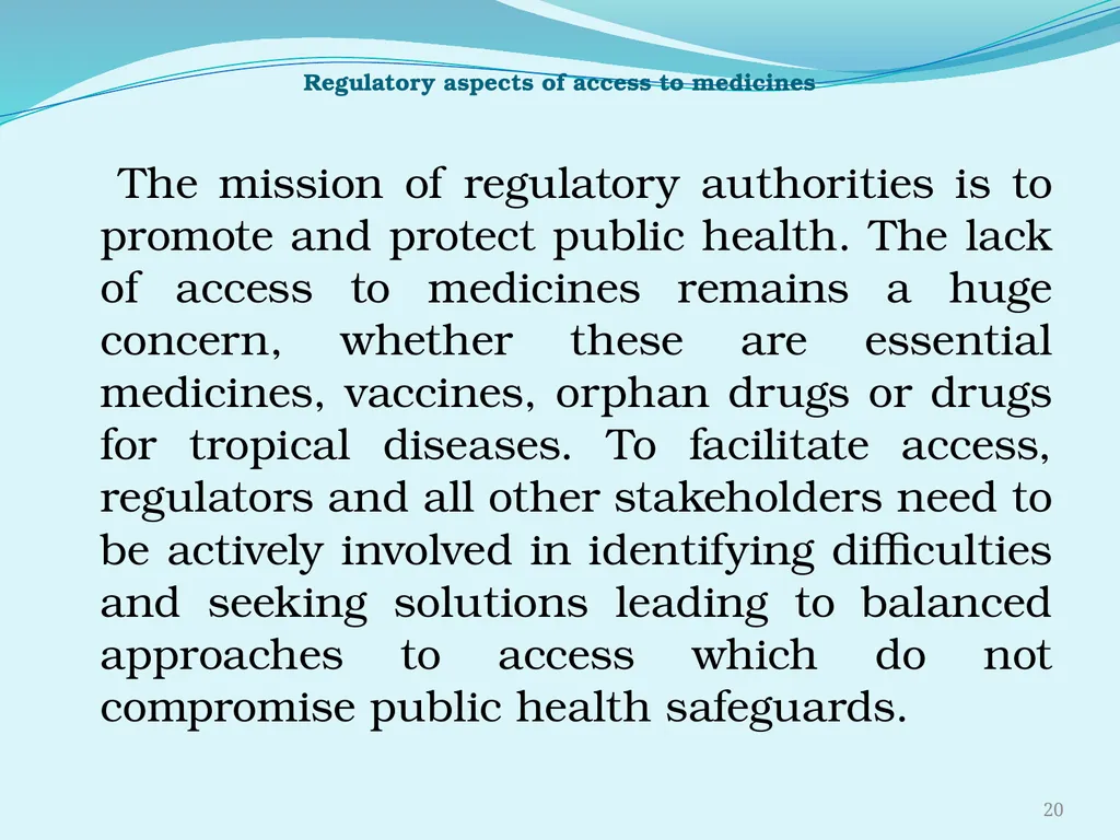 Regulating the Pharmaceutical Sector - Current - slide 20 of 61