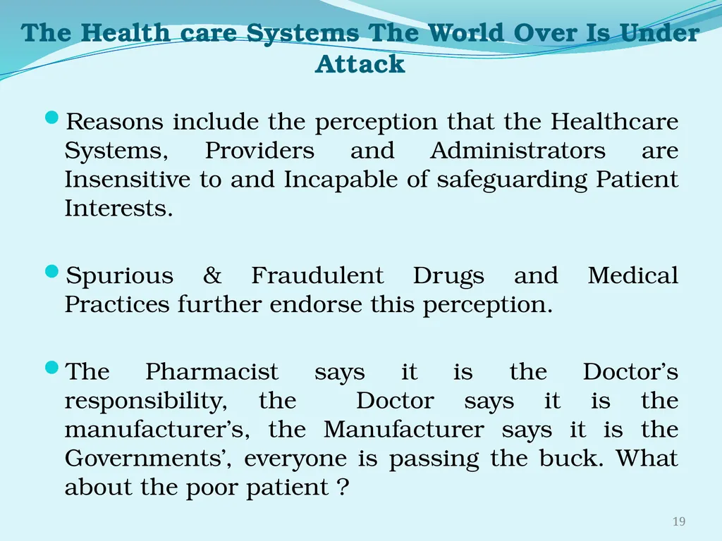Regulating the Pharmaceutical Sector - Current - slide 19 of 61