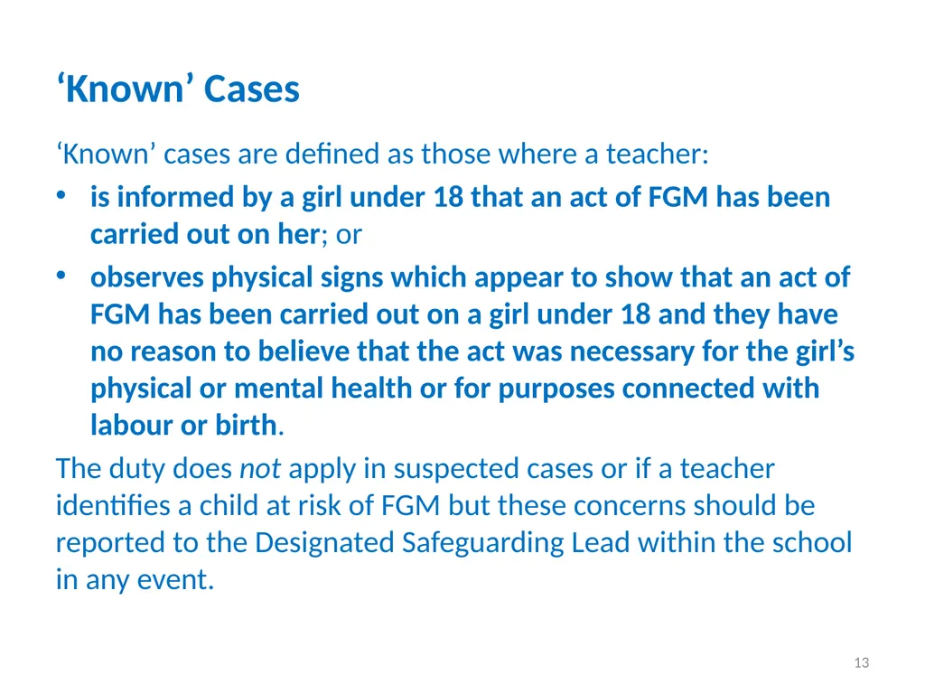Female Genital Mutilation (FGM): Briefing for - slide 13 of 20
