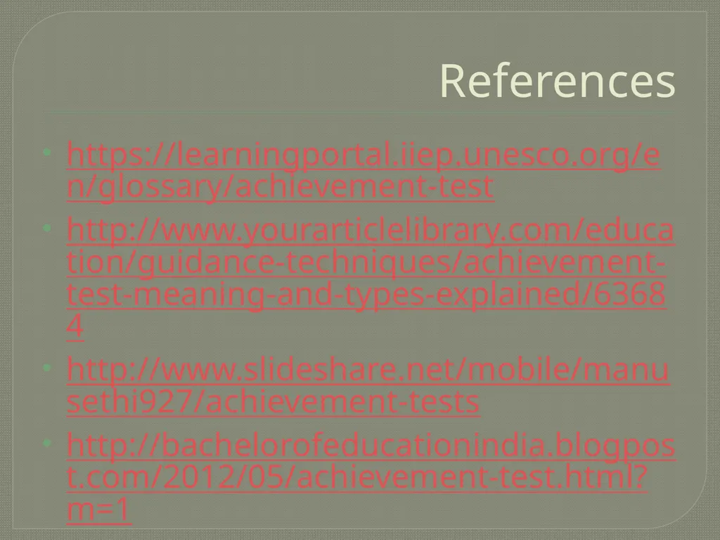 Course code:1.2.9 A(1st half), Unit III Assessment - slide 16 of 16