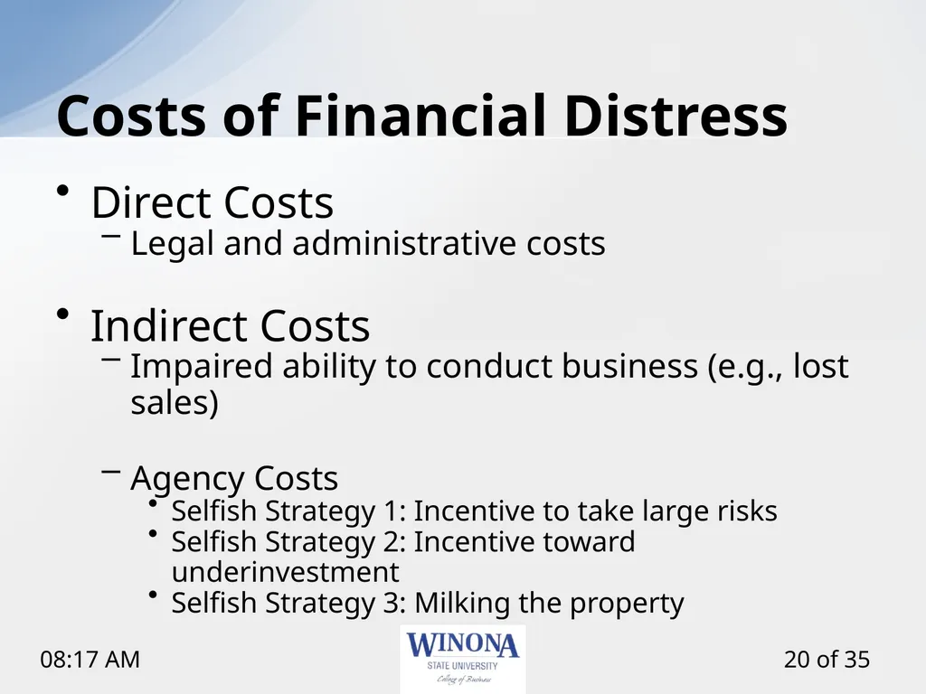 Topic 12: Capital Structure and Leverage Larry - slide 20 of 35