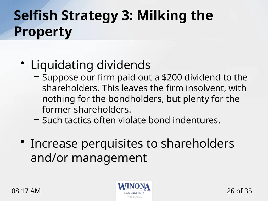 Topic 12: Capital Structure and Leverage Larry - slide 26 of 35