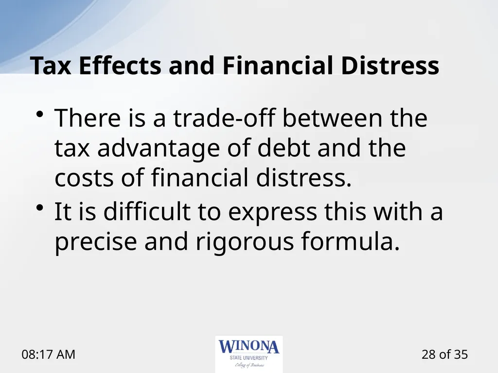 Topic 12: Capital Structure and Leverage Larry - slide 28 of 35