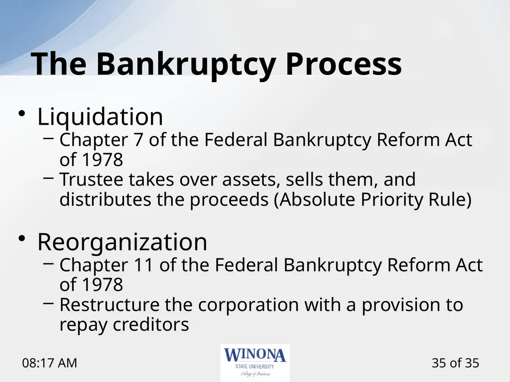 Topic 12: Capital Structure and Leverage Larry - slide 35 of 35