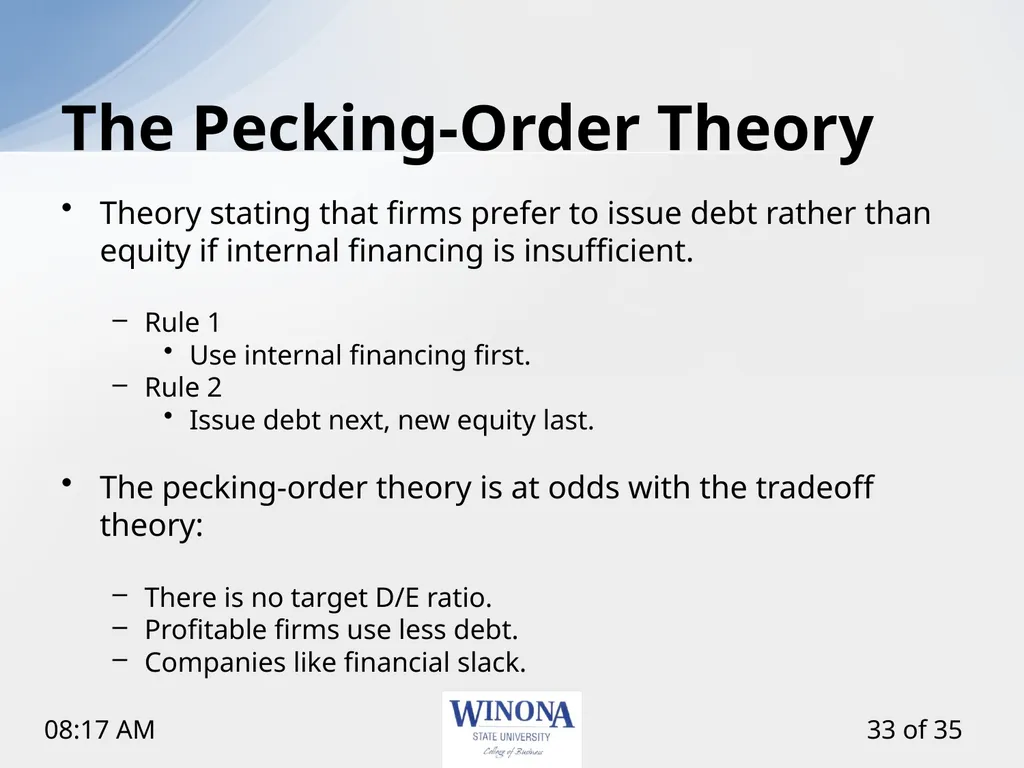 Topic 12: Capital Structure and Leverage Larry - slide 33 of 35
