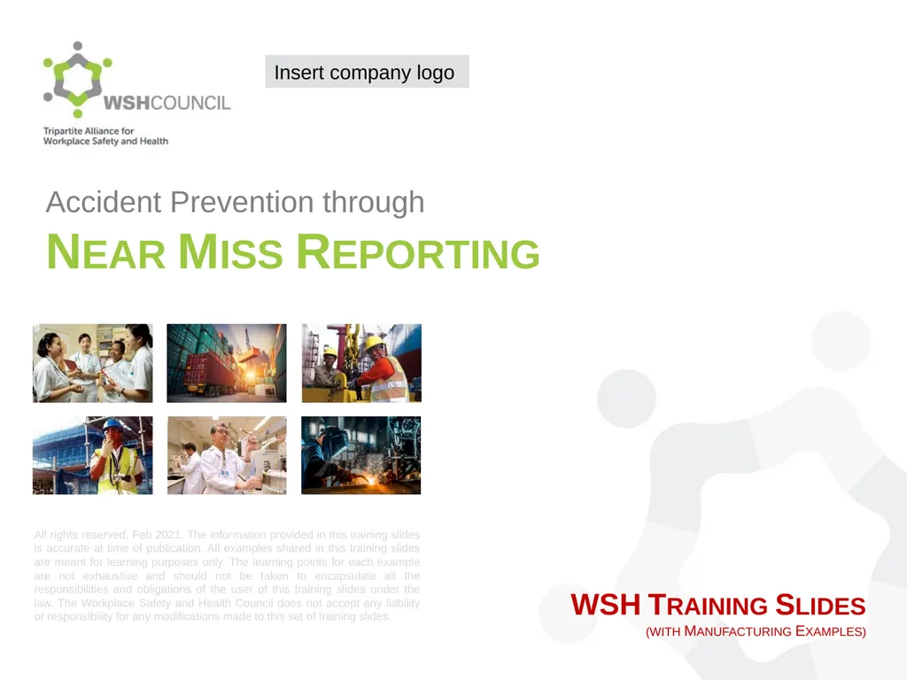 Accident Prevention through Near Miss Reporting - slide 1 of 18