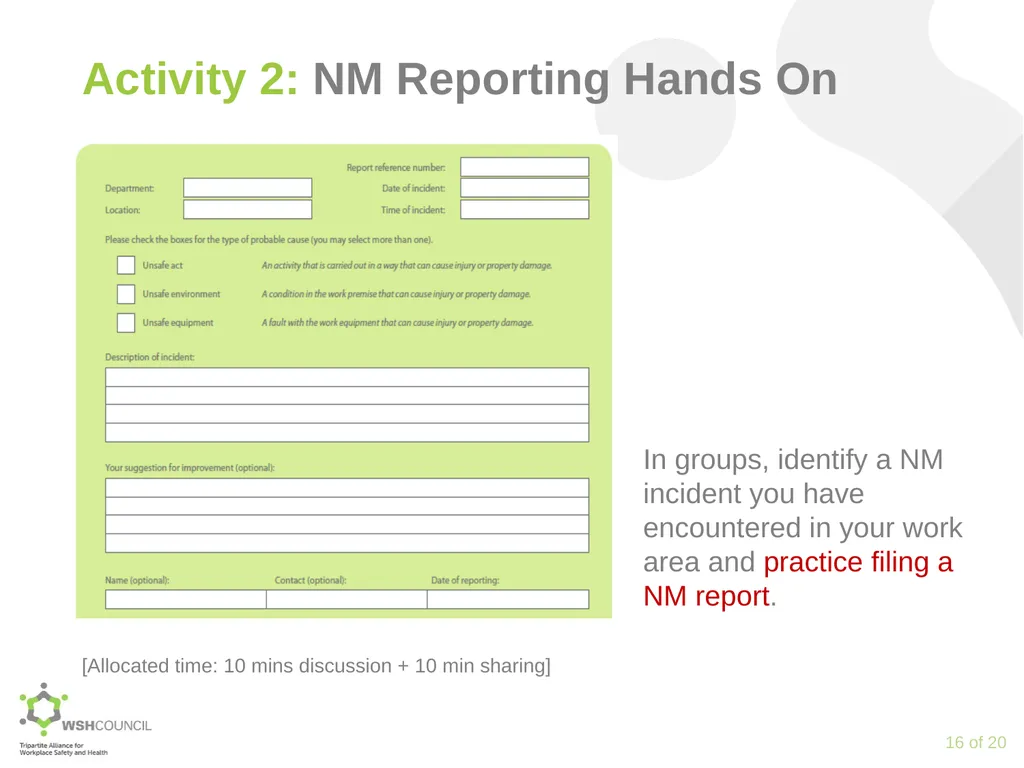Accident Prevention through Near Miss Reporting - slide 16 of 18