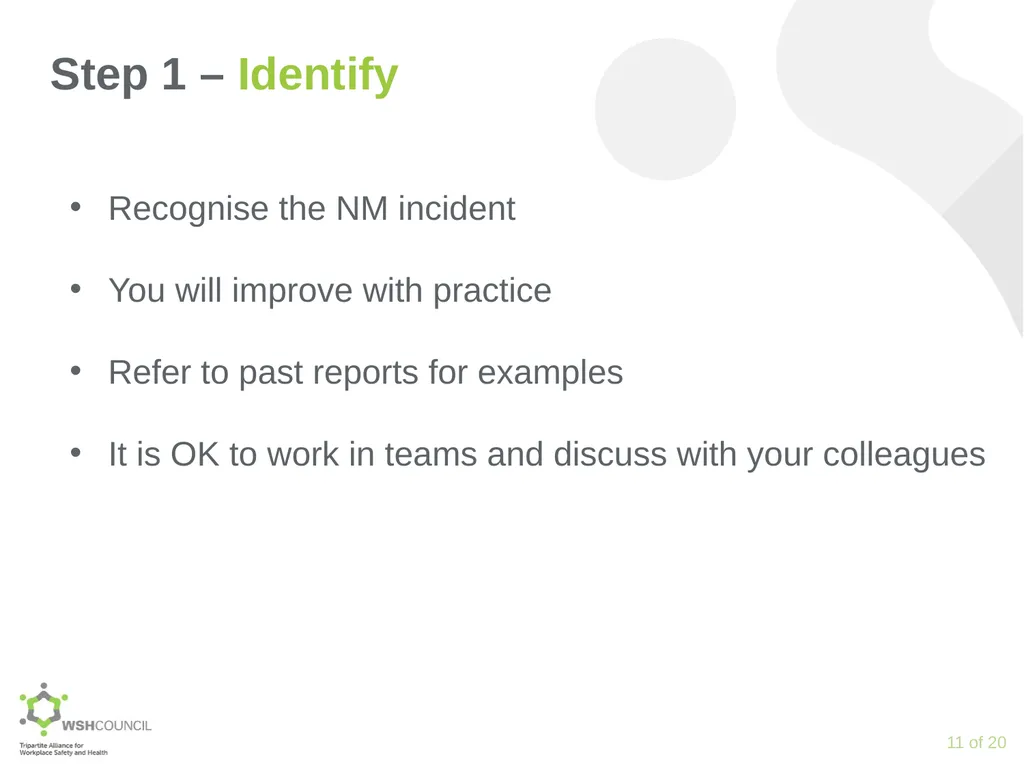 Accident Prevention through Near Miss Reporting - slide 11 of 18