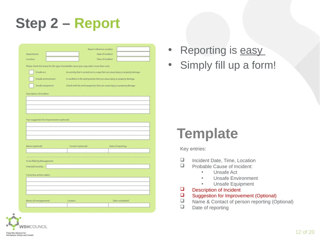 Accident Prevention through Near Miss Reporting - slide 12 of 18