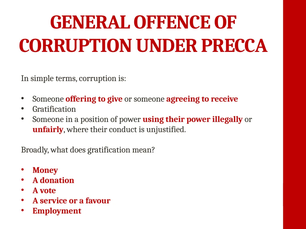 PRECCA Prevention and Combating Corrupt Activities - slide 6 of 15