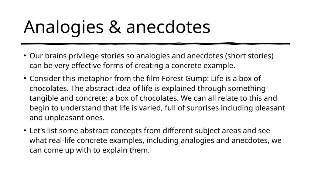 Concrete Examples What are concrete examples and - slide 11 of 15