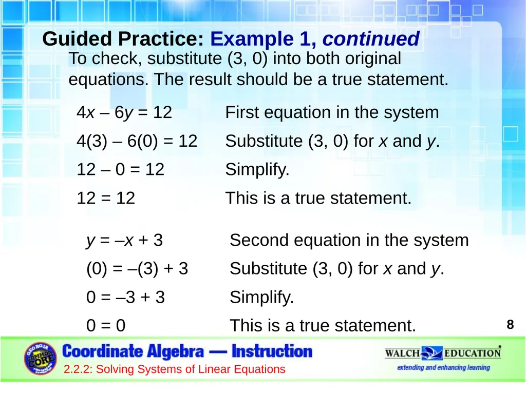 Solving Systems of Linear Equations by Graphing - slide 8 of 20