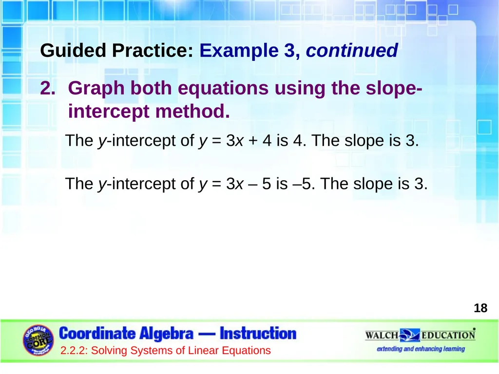 Solving Systems of Linear Equations by Graphing - slide 18 of 20