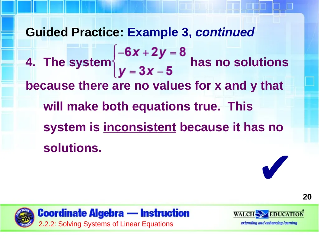 Solving Systems of Linear Equations by Graphing - slide 20 of 20