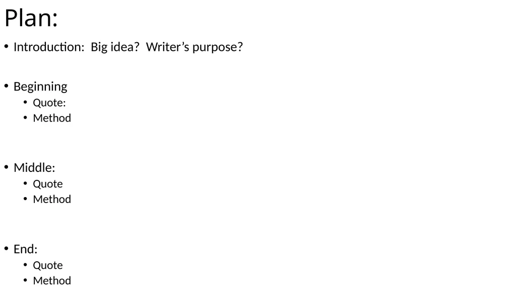 English Literature How to plan and complete each - slide 6 of 17