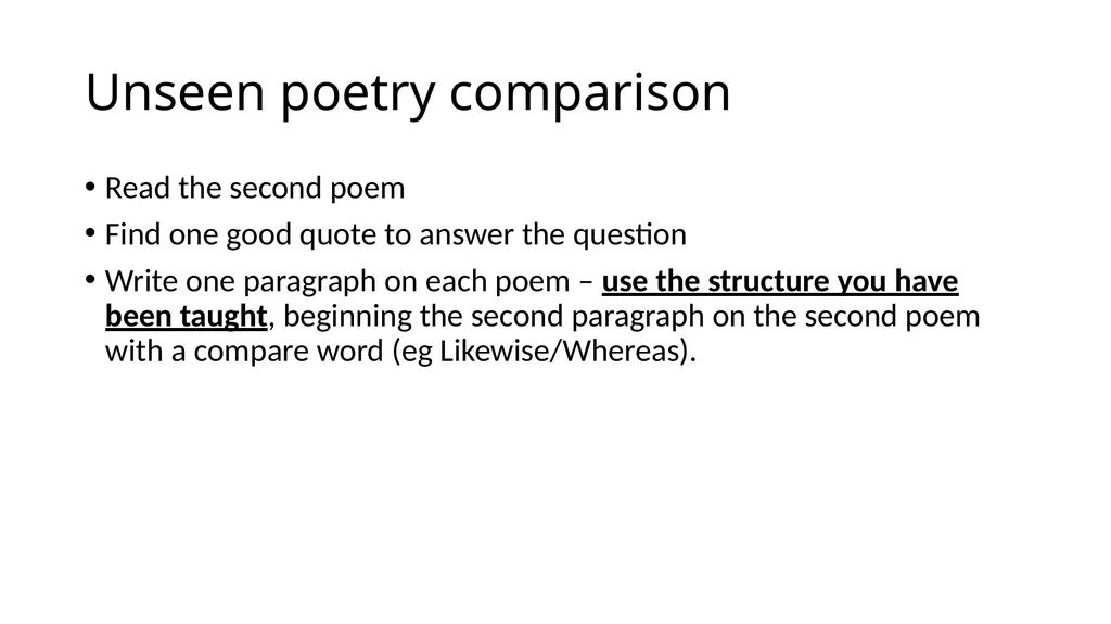 English Literature How to plan and complete each - slide 7 of 17