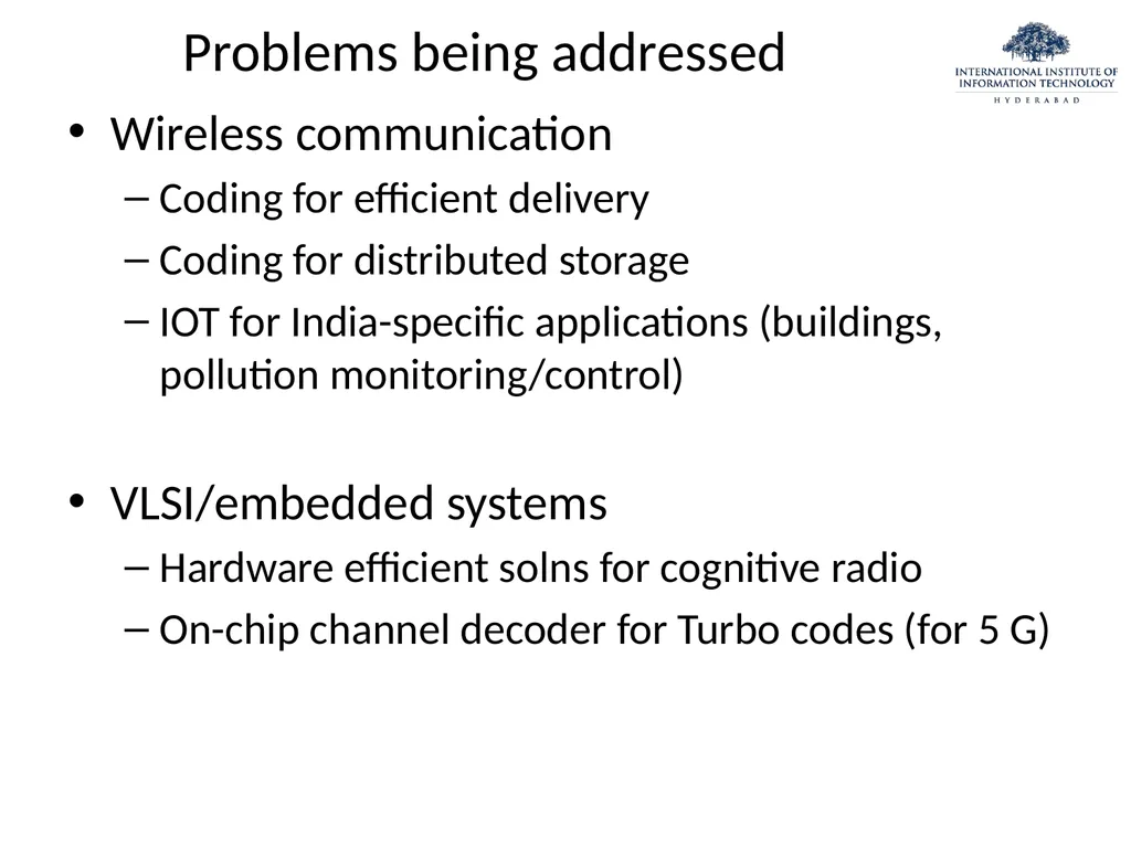 Centre of Excellence in Signal Processing (CESP) – - slide 4 of 17