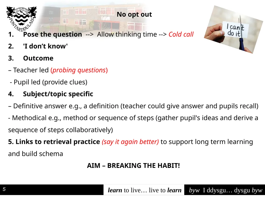 Teaching WALKTHRUs – INSET Tachwedd 6ed Teaching - slide 5 of 18