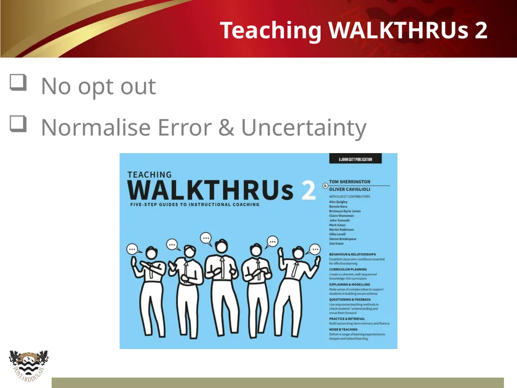 Teaching WALKTHRUs – INSET Tachwedd 6ed Teaching - slide 2 of 18