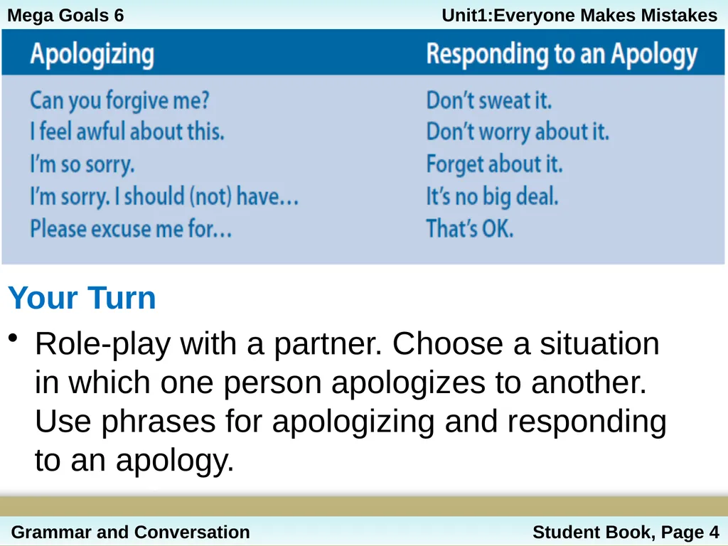 Unit 1: Everyone Makes Mistakes Part 2: Grammar - slide 23 of 25