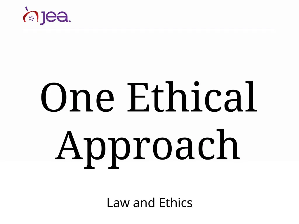 One Ethical Approach Law and Ethics Red Light – - slide 1 of 13