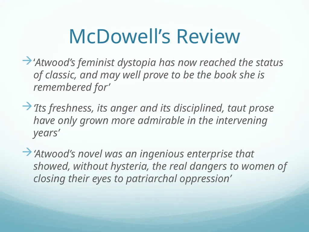 The Handmaid’s Tale Critical views and reviews - slide 19 of 21