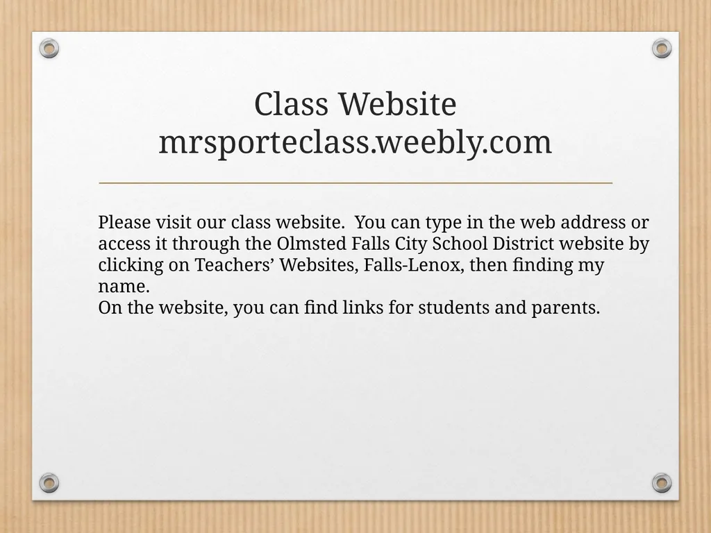 Mrs. Porte’s Third Grade Class 2017-2018 Please - slide 16 of 18