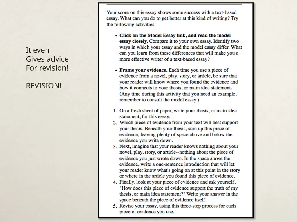 Artificial Intelligence To score writing? Really? - slide 9 of 13