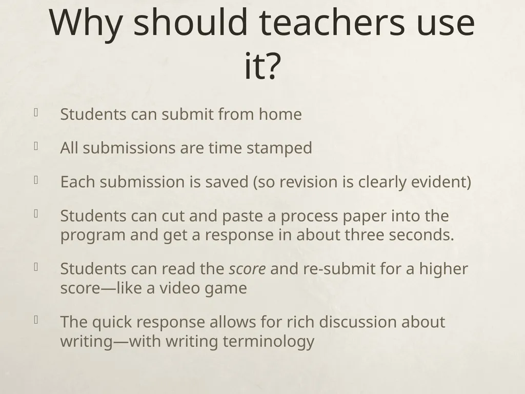 Artificial Intelligence To score writing? Really? - slide 12 of 13