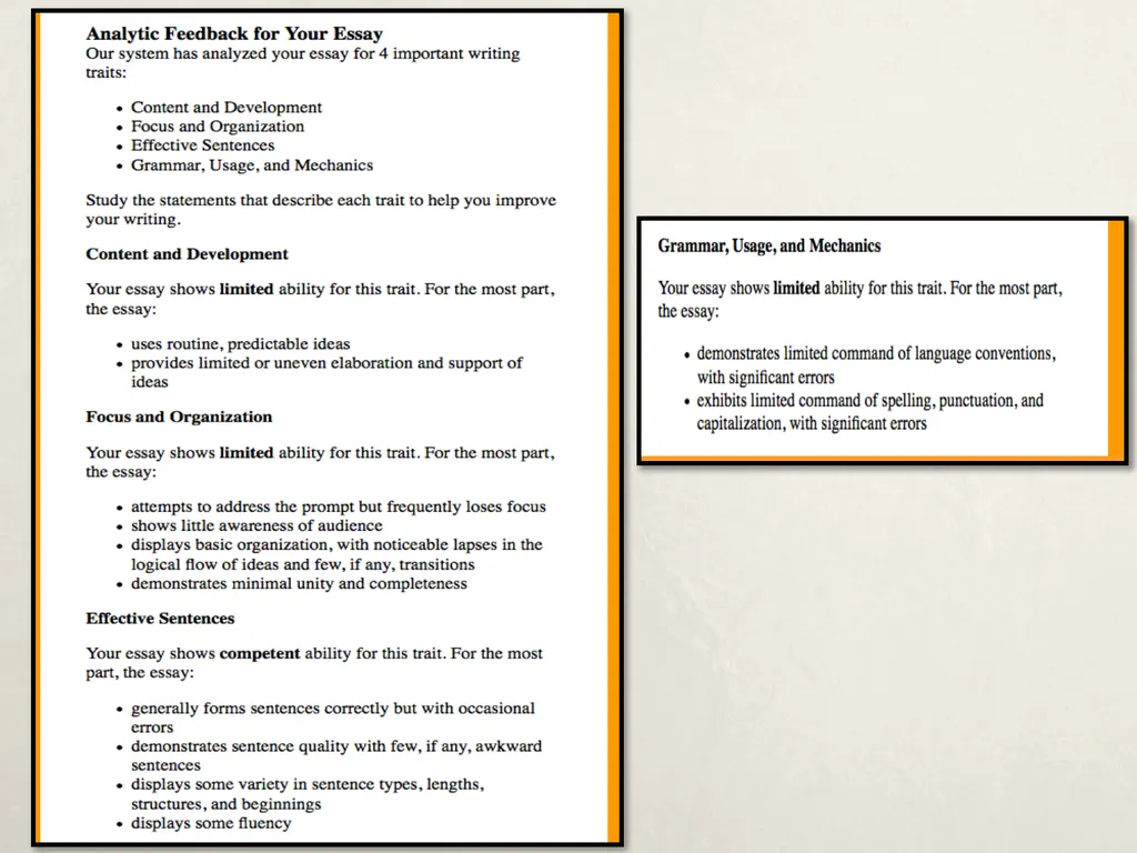 Artificial Intelligence To score writing? Really? - slide 8 of 13