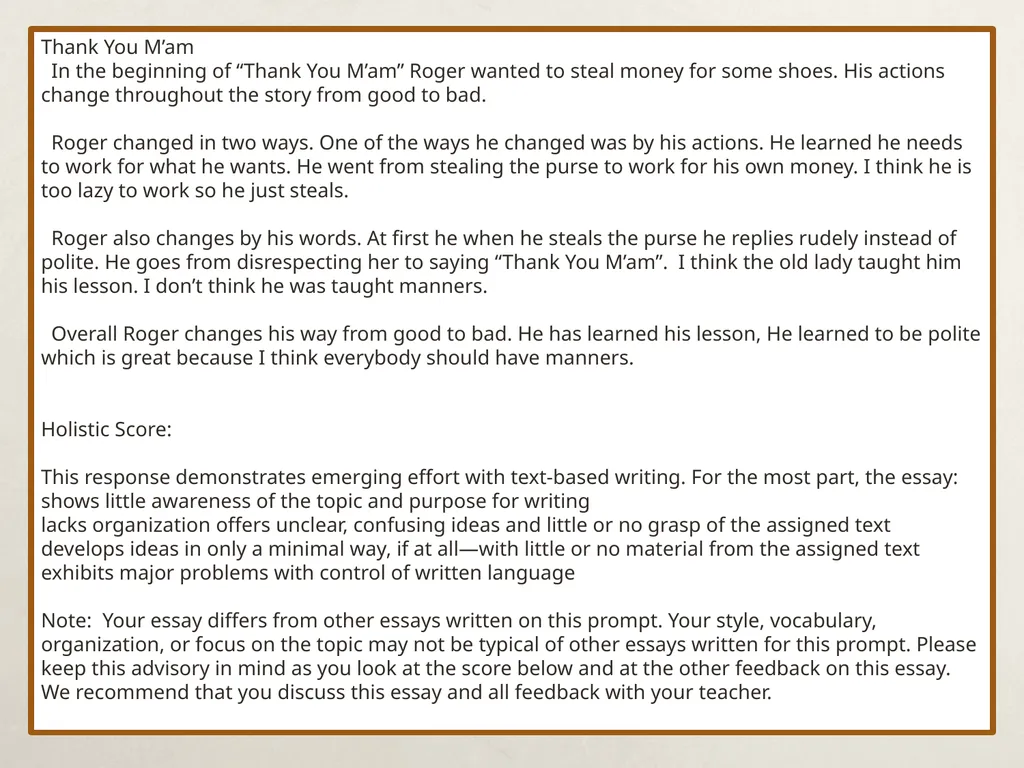 Artificial Intelligence To score writing? Really? - slide 10 of 13
