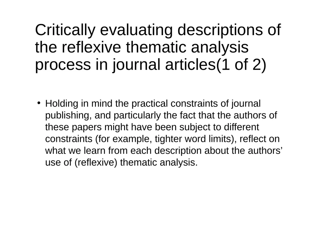 Thematic Analysis © Virginia Braun, Victoria - slide 22 of 57