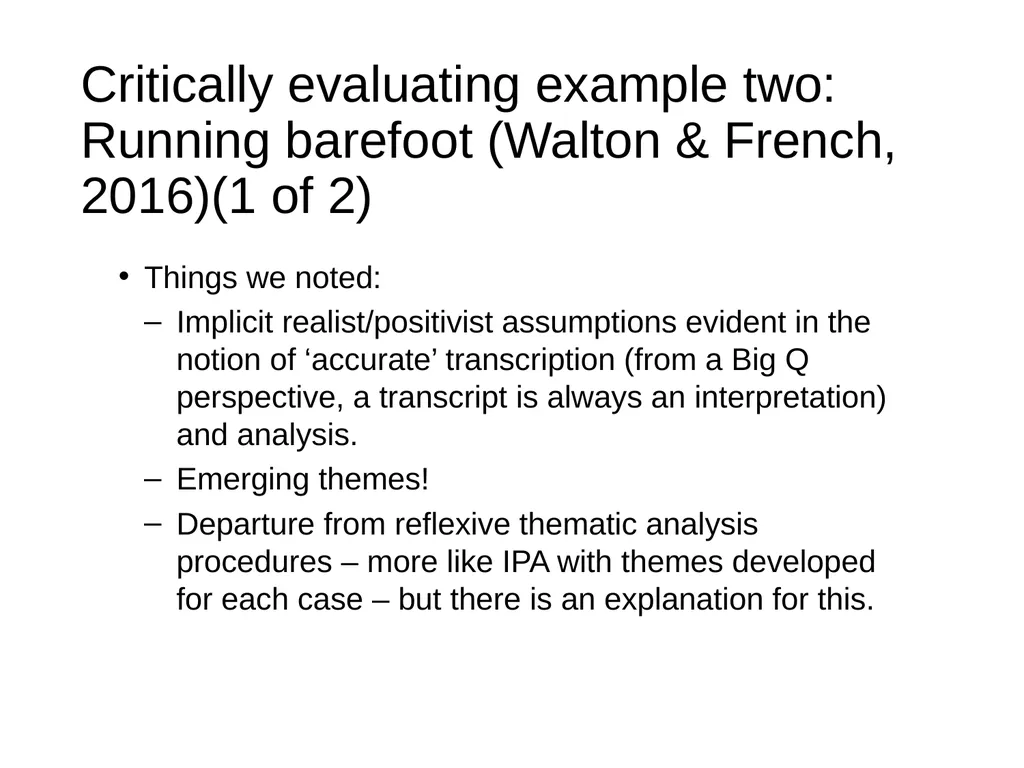 Thematic Analysis © Virginia Braun, Victoria - slide 26 of 57