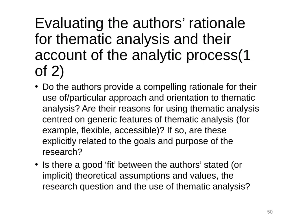 Thematic Analysis © Virginia Braun, Victoria - slide 50 of 57