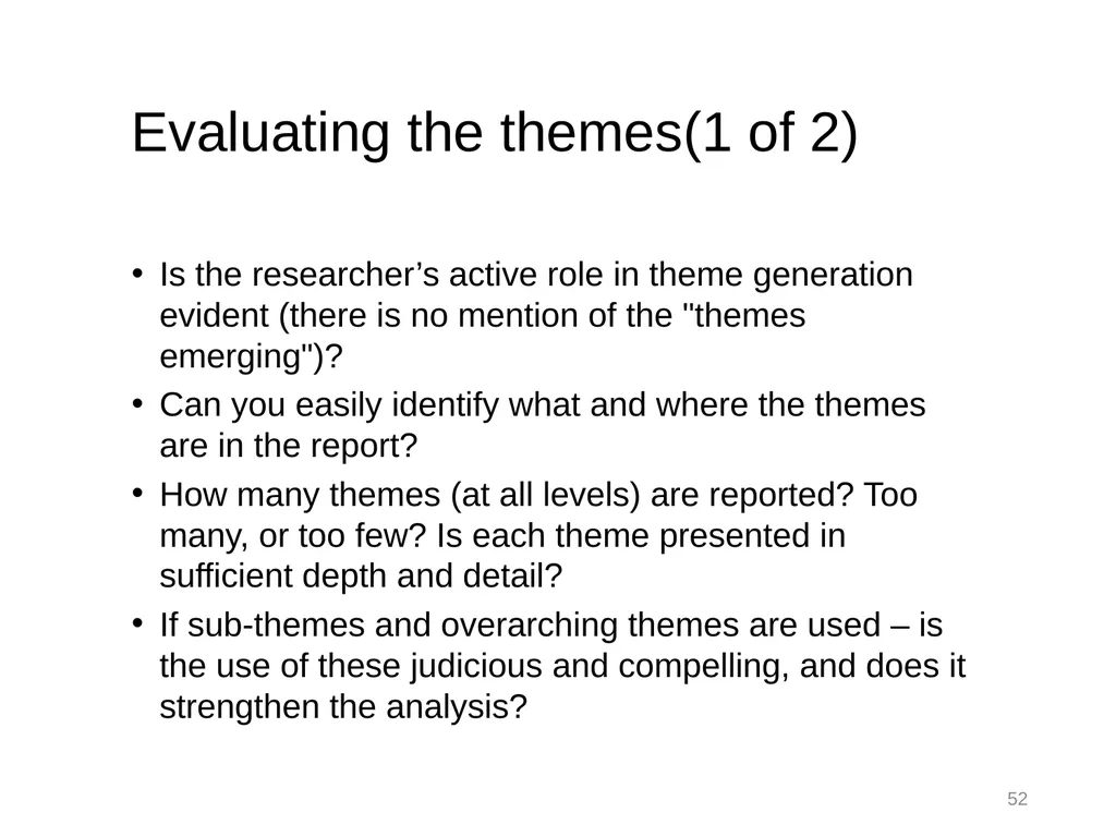 Thematic Analysis © Virginia Braun, Victoria - slide 52 of 57