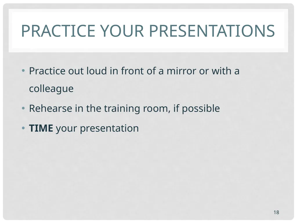 Training basics Overview of conducting effective - slide 18 of 39