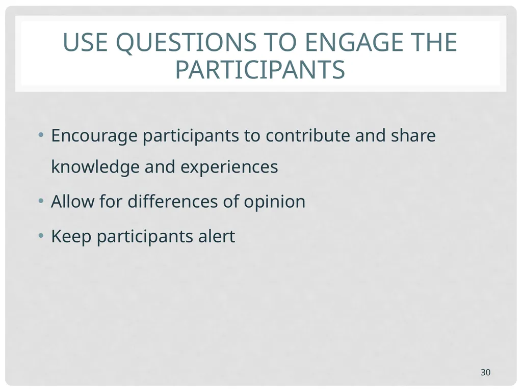 Training basics Overview of conducting effective - slide 30 of 39