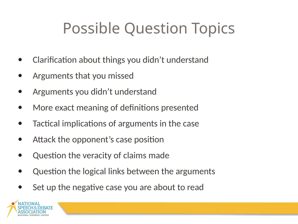 Cross Examination Period Optional Subtitle! - slide 5 of 9
