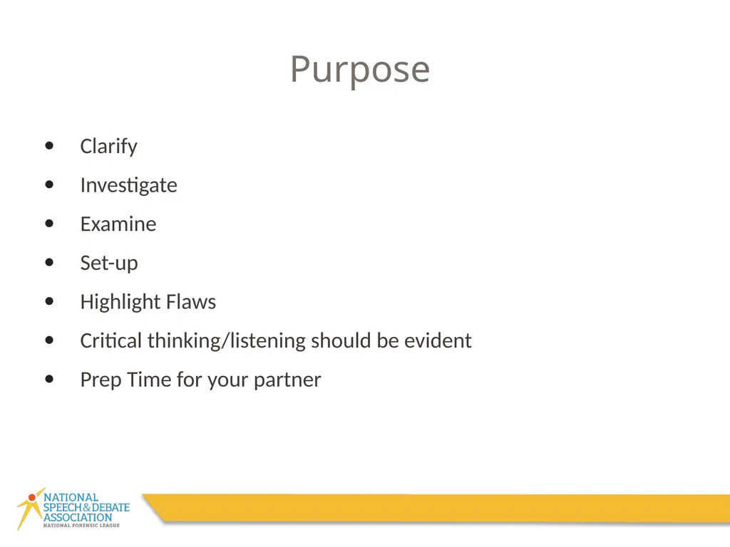 Cross Examination Period Optional Subtitle! - slide 2 of 9