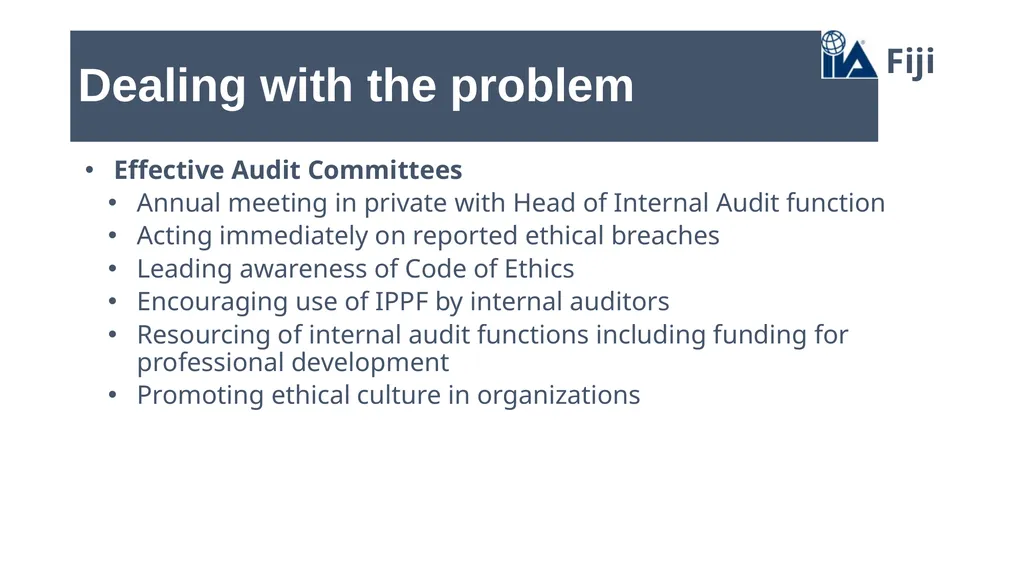 Emerging Ethical Issues facing the profession Ajay - slide 13 of 18