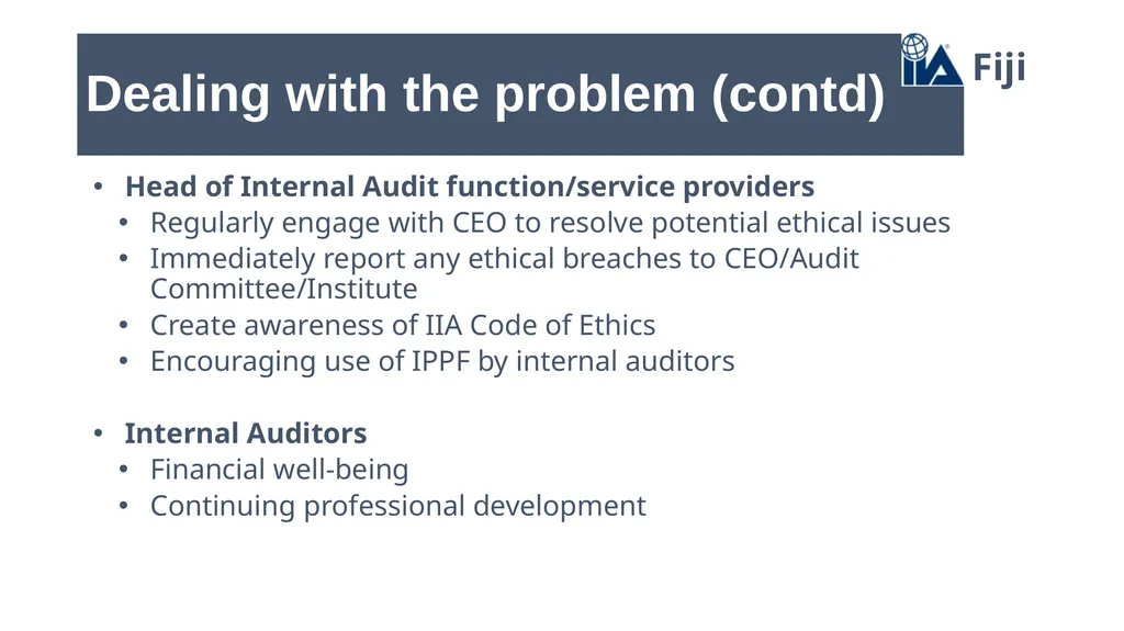Emerging Ethical Issues facing the profession Ajay - slide 14 of 18