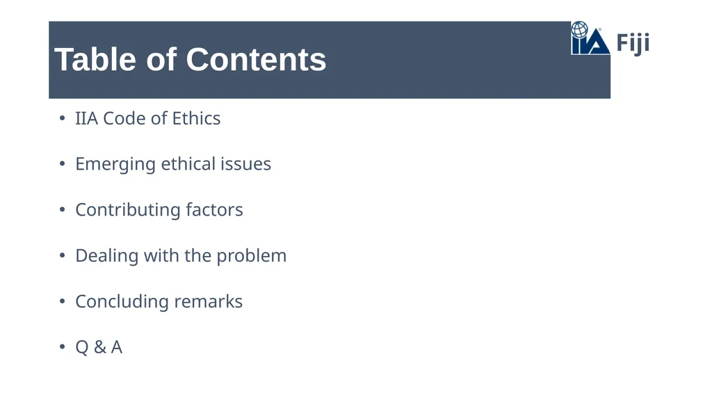 Emerging Ethical Issues facing the profession Ajay - slide 2 of 18