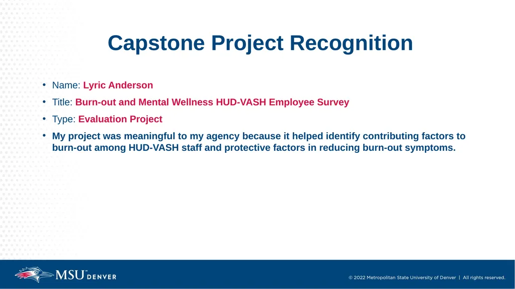 Master of Social Work Pinning & Hooding Ceremony - slide 11 of 48