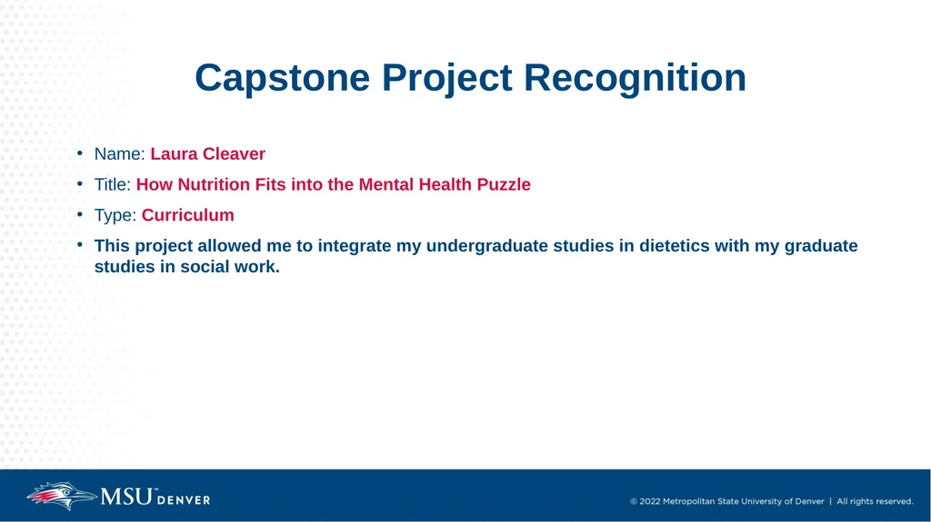 Master of Social Work Pinning & Hooding Ceremony - slide 15 of 48