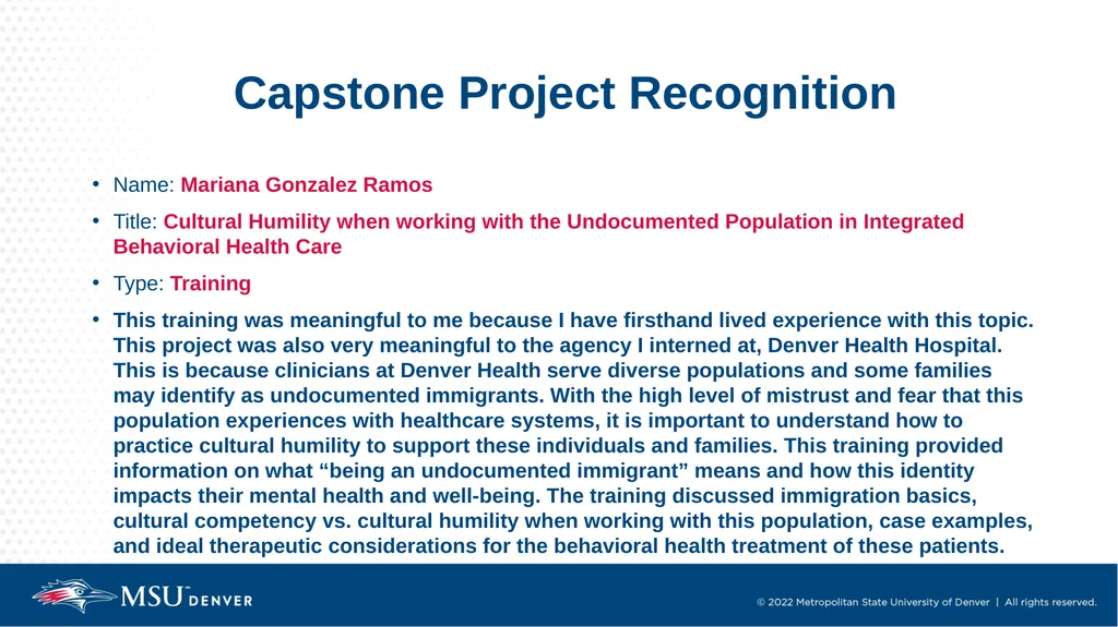 Master of Social Work Pinning & Hooding Ceremony - slide 16 of 48