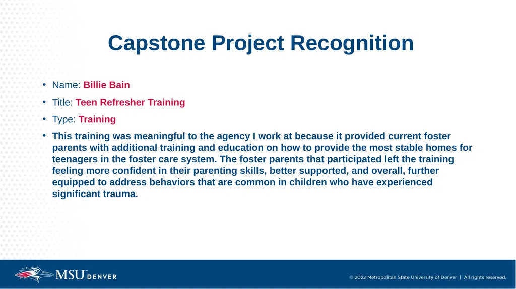 Master of Social Work Pinning & Hooding Ceremony - slide 24 of 48