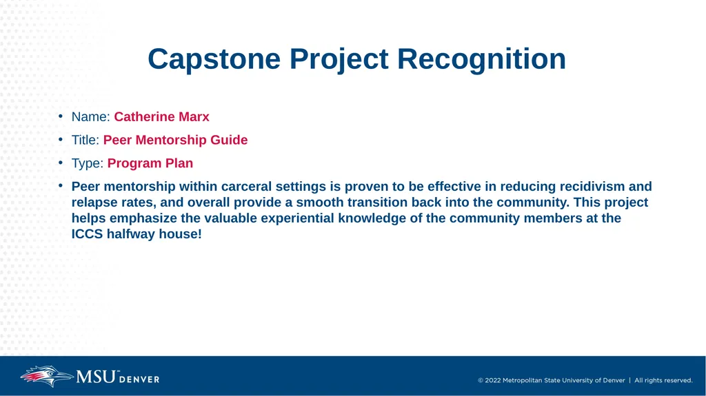 Master of Social Work Pinning & Hooding Ceremony - slide 27 of 48