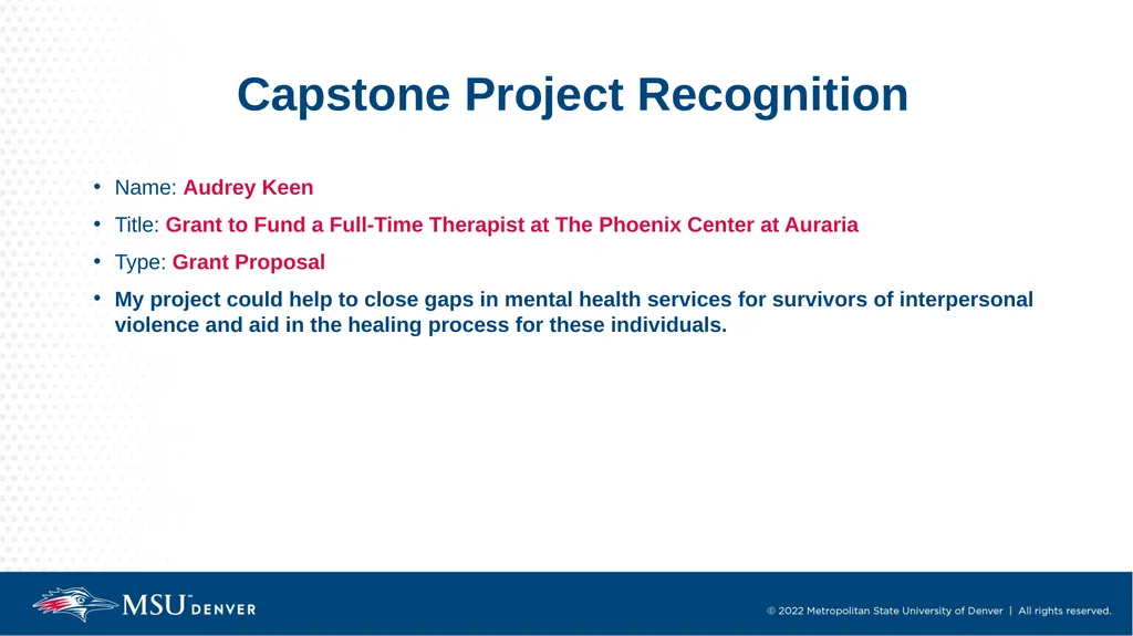 Master of Social Work Pinning & Hooding Ceremony - slide 29 of 48