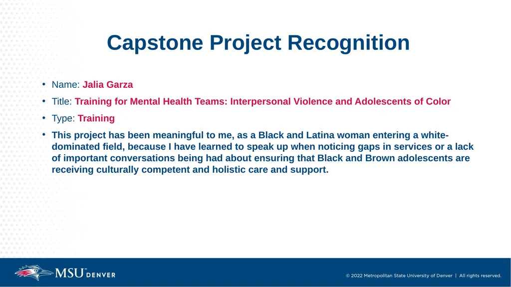 Master of Social Work Pinning & Hooding Ceremony - slide 31 of 48